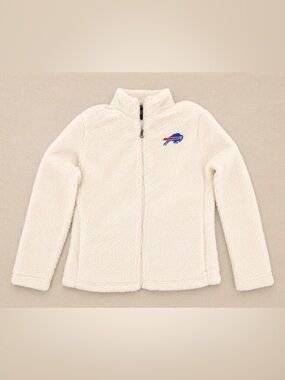 NFL Juniors Collection Buffalo Bills Sherpa Jacket | Cream | Women's Size XS